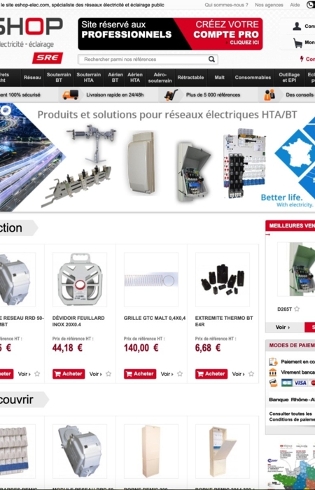 <h1>Spécialiste des réseaux électricité et éclairage public</h1>